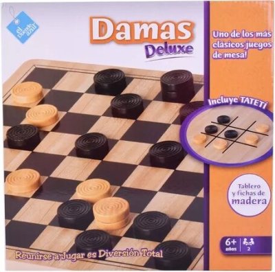 Juego de  Mesa Damas de luxe Tablero de  Madera