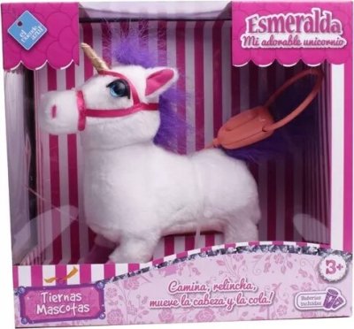 Unicornio Esmeralda Camina y Relincha Tiernas Mascotas