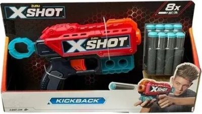 X-shot Pistola Kickback + 8 Dardos