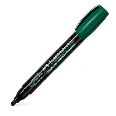 Marcador Multimark Winner Permanente Faber Castell Color Verde Punta Biselada