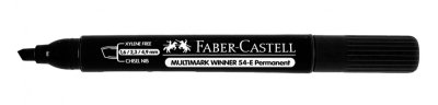 Marcador Multimark Winner Permanente Faber Castell Color Negro Punta Biselada