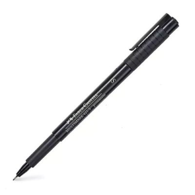 Marcador Fino Multimark Permanente Faber Castell Color Negro