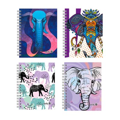 Agenda Semanal Nivel 10 2024 Cartonee con Espiral de 16x22cm Línea Elefante