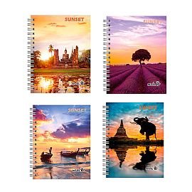 Agenda Diaria Nivel 10 2024 Bonjour Cartonee con Espiral de 16.5x22cm Línea Sunset