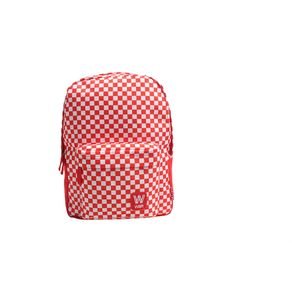 Mochila Wabro 16" Cuadros en Rojo y Blanco