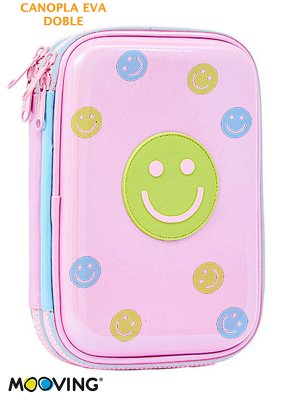 Cartuchera Doble Eva 2 Piso Smile de Mooving