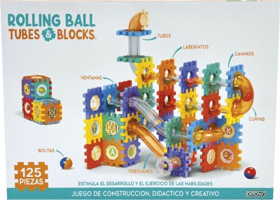 Rolling Ball, Tube & Blocks 125 Piezas