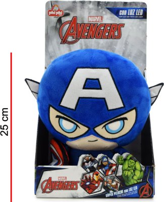 Peluche Capitan America 25 Cm con Luz y Caja - Marvel