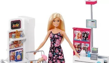 Muñeca Barbie Vamos al Supermercado