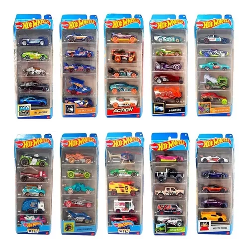 Hot Wheels - Pack x5 Vehículos Coleccionables Surtidos