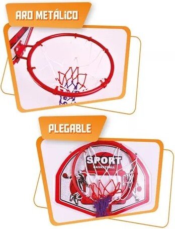 Aro de  Básquet Plegable con Red y Pelota