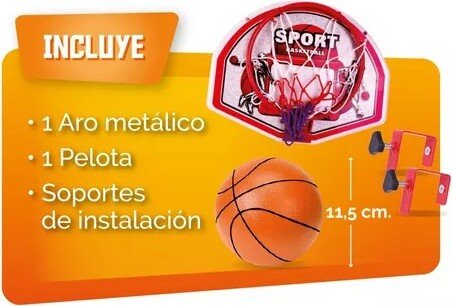 Aro de  Básquet Plegable con Red y Pelota