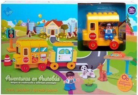 Autobús con Bloques y Accesorios Aventuras