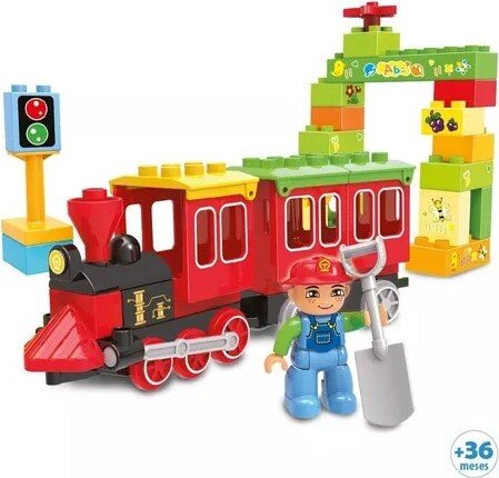 Tren con Bloques para Armar Aventuras