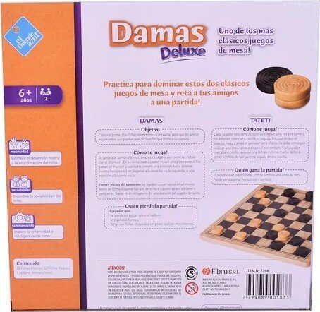 Juego de  Mesa Damas de luxe Tablero de  Madera