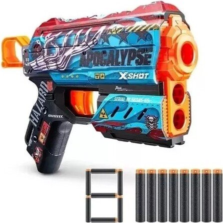 X-shot Pistola Skins Flux + 8 Dardos