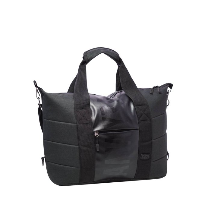 Bolso Amayra Fit Negro con Bolsillo Delantero Pequeño