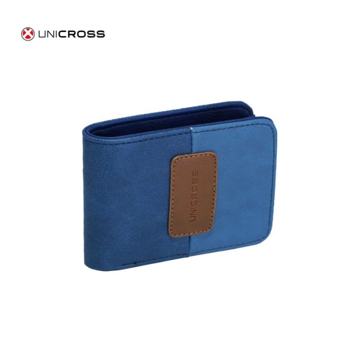 Billetera Azul para Hombre con División Unicross