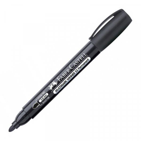 Marcador Winner Permanente Faber Castell Color Negro Punta Redonda