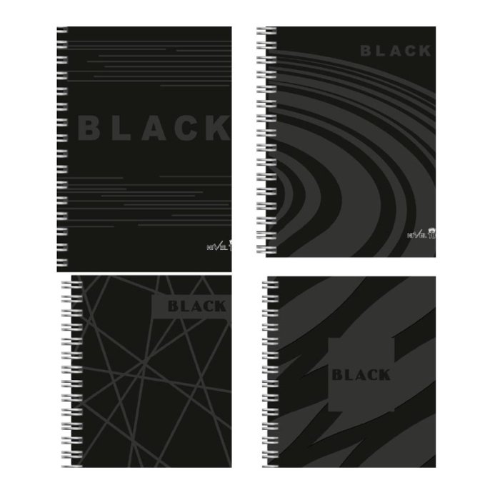 Agenda Semanal Nivel 10 2024 Cartonee con Espiral de 16x22cm Línea Black