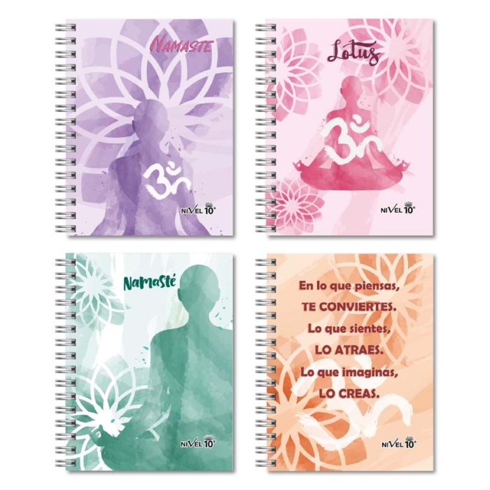 Agenda Diaria Nivel 10 2024 Bonjour Cartonee con Espiral de 16.5x22cm Línea Namaste