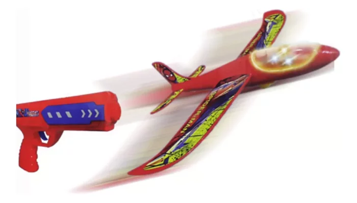 Pistola Spiderman Plane Launcher Con 1 Avión Ditoys