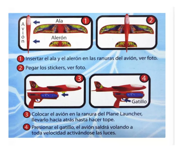 Pistola Spiderman Plane Launcher Con 1 Avión Ditoys