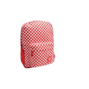 Mochila Wabro 16" Cuadros en Rojo y Blanco