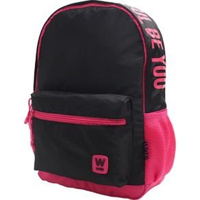 Mochila Wabro 17" Be You Negro y Fucsia