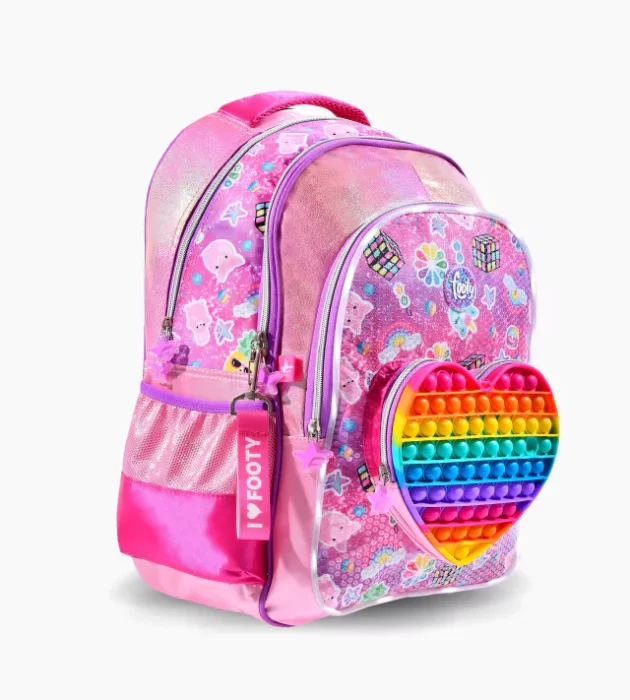Mochila Footy 18" Pop It Heart con Luz Led