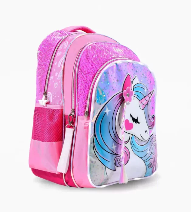 Mochila Footy 18" Summer Unicornio Trenzado con Luz Led