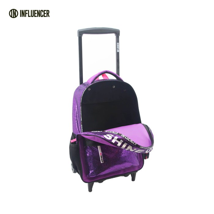 Mochila con Carro Influencer con Brillos 18" Lsyd