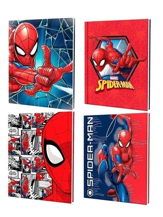 Cuaderno Spiderman 16x21 Tapa dura x48 hojas Mooving