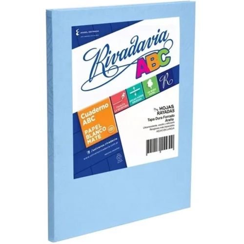 Cuaderno ABC 19x23.5 cm Forrado x50 Hojas Rayado Rivadavia