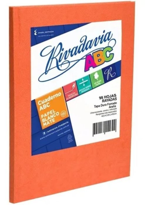 Cuaderno ABC 19x23.5 cm Forrado x50 Hojas Rayado Rivadavia