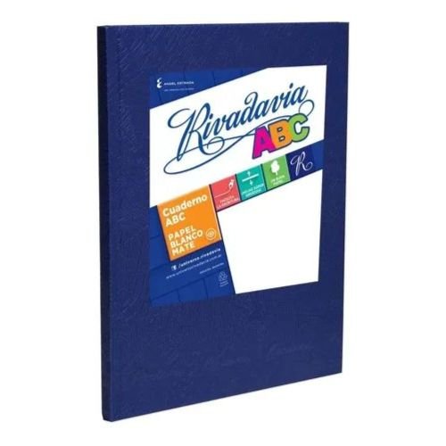 Cuaderno Escolar 16x21cm Forrado x50 Hojas Rayado Rivadavia