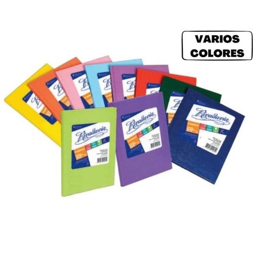 Cuaderno Escolar 16x21cm Forrado x50 Hojas Cuadriculado Rivadavia