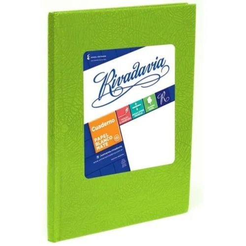 Cuaderno Escolar 16x21cm Forrado x50 Hojas Cuadriculado Rivadavia