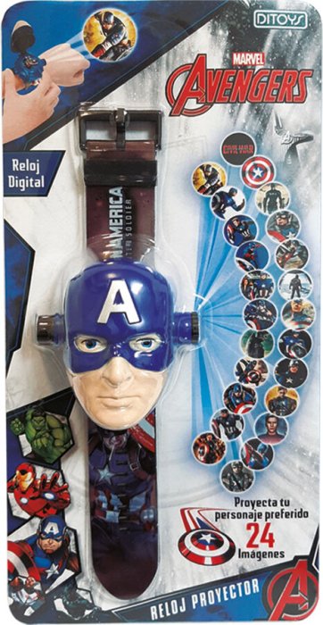 Reloj Proyector Capitan America Avengers