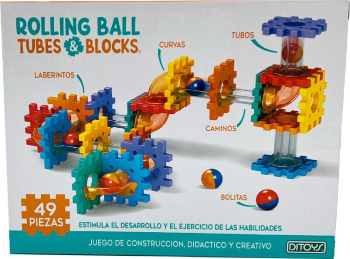 Rolling Ball, Tube & Blocks 49 Piezas
Caracteristicas