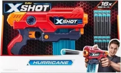 X-shot Pistola Clip Hurricane + 16 Dardos