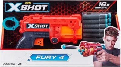 X-shot Pistola Excel Fury 4 + 16 Dardos