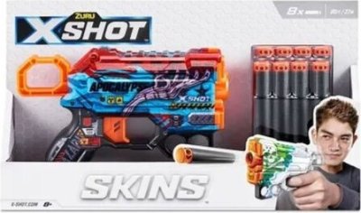X-shot Pistola Skins Menace + 8 Dardos