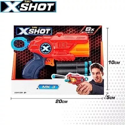 X-shot Pistola Mk 3 Excel + 8 Dardos