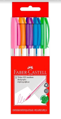 Bolígrafos Trilux de Colores de 1.0mm x 5 unidades