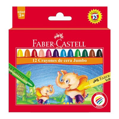 Crayones de Cera Jumbo Faber-Castell x12 unidades