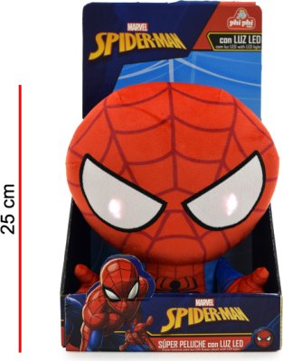 Peluche Spiderman 25 Cm con Luz y Caja - Marvel