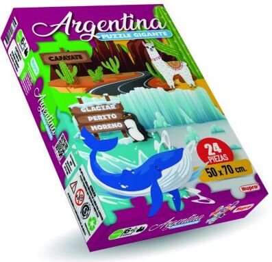 Rompecabezas Puzzle Gigante Mapa Argentina 24 Piezas Nupro